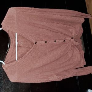 Kohls Brand Junior long sleeve shirt dark coral